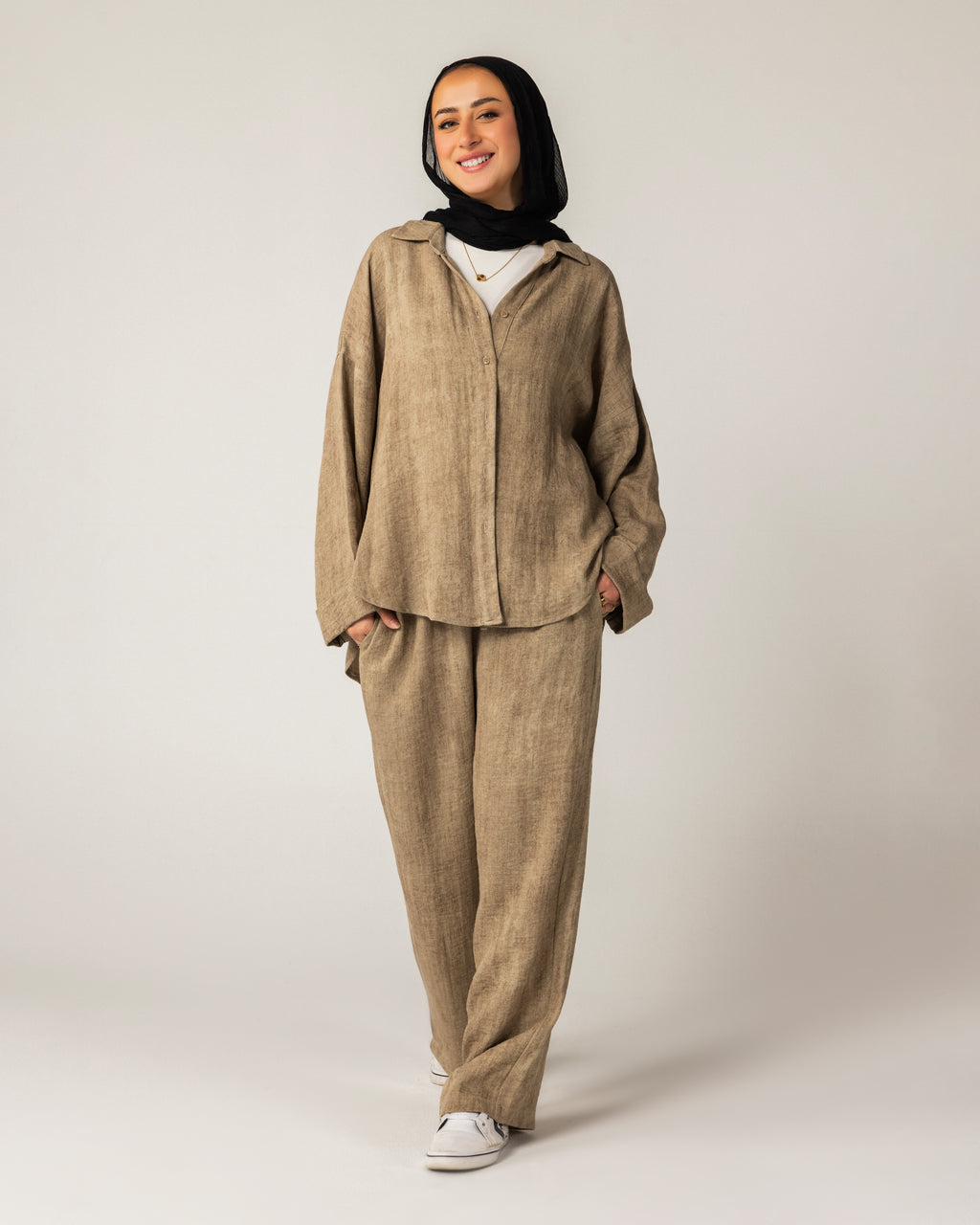 Chic linen set designed for everyday comfort.