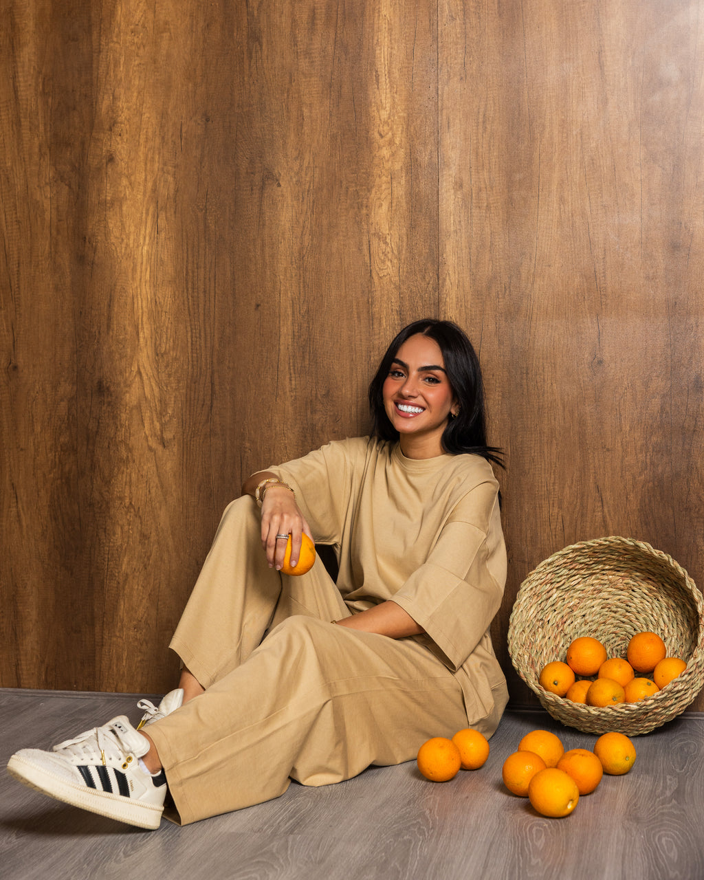 Wide leg cotton pants