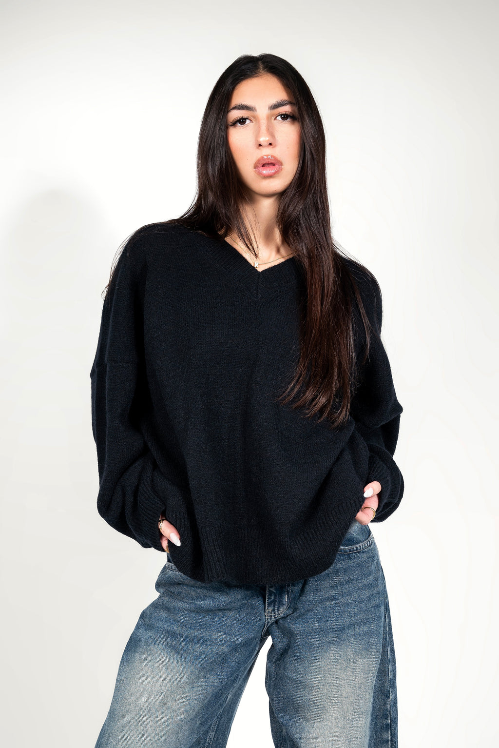 Oversized knitwear - Brown