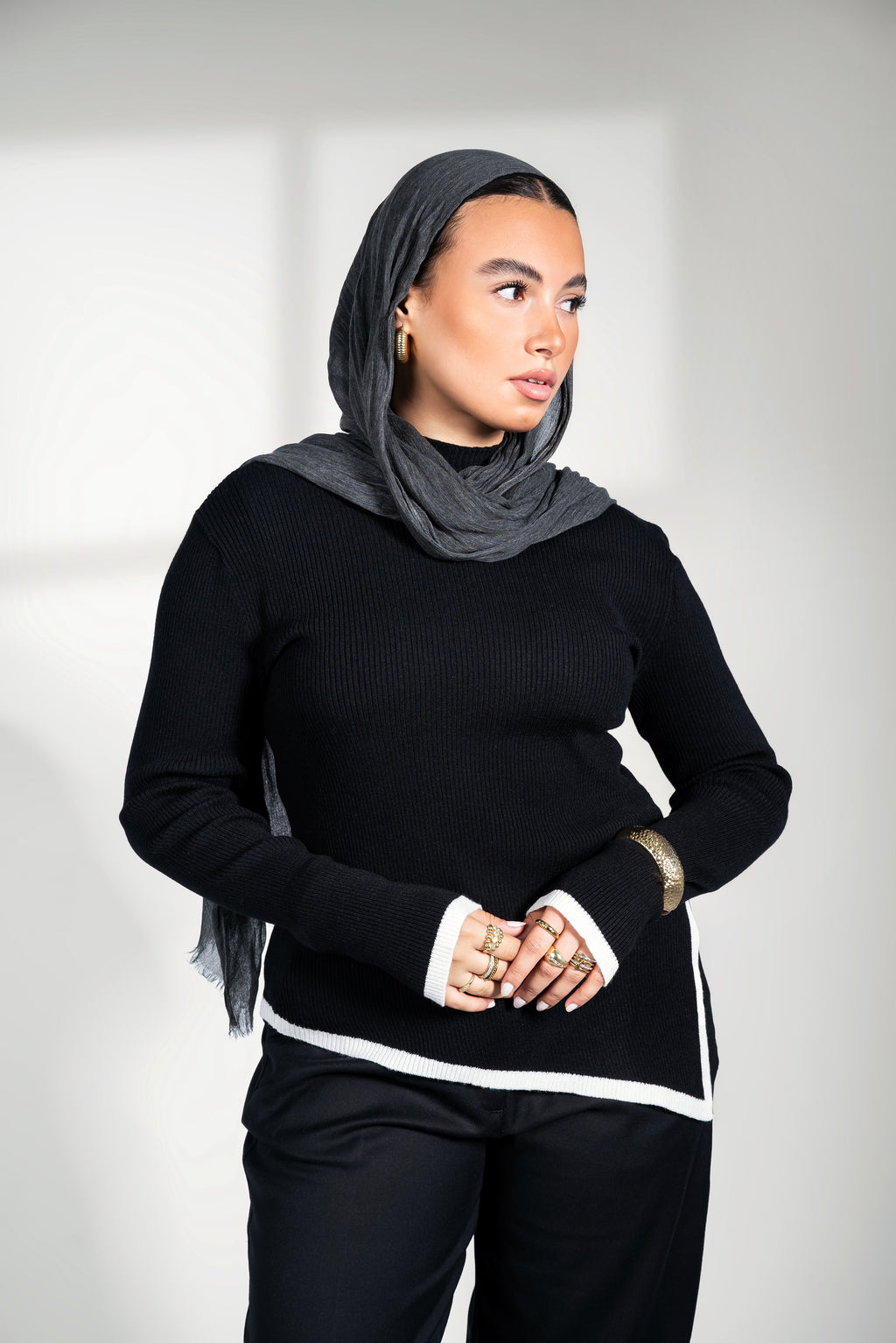 Ribbed knit sweater - OffWhite