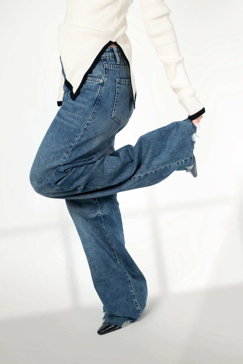 Ribbed knit sweater - OffWhite