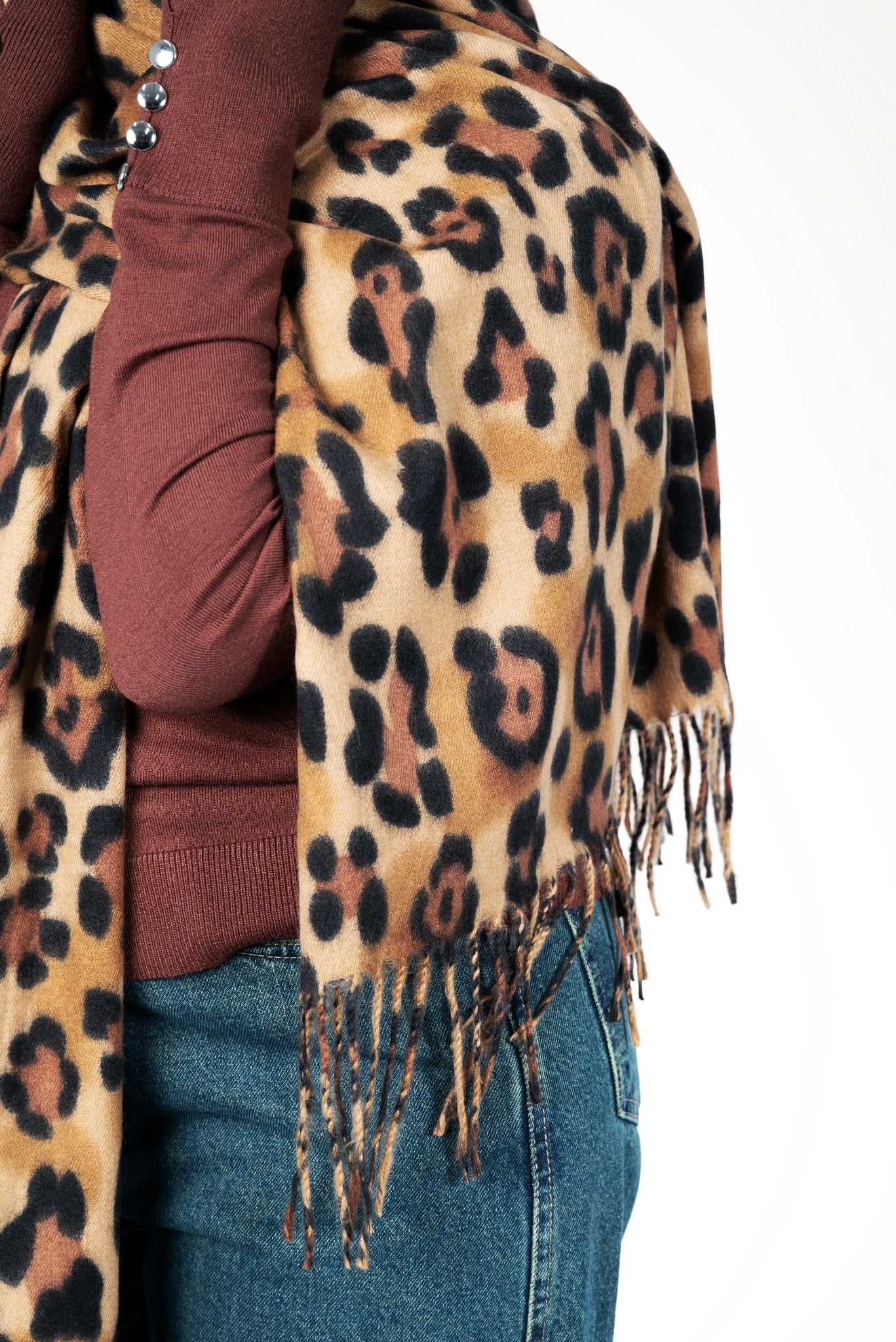 Scarf Leopard - Black