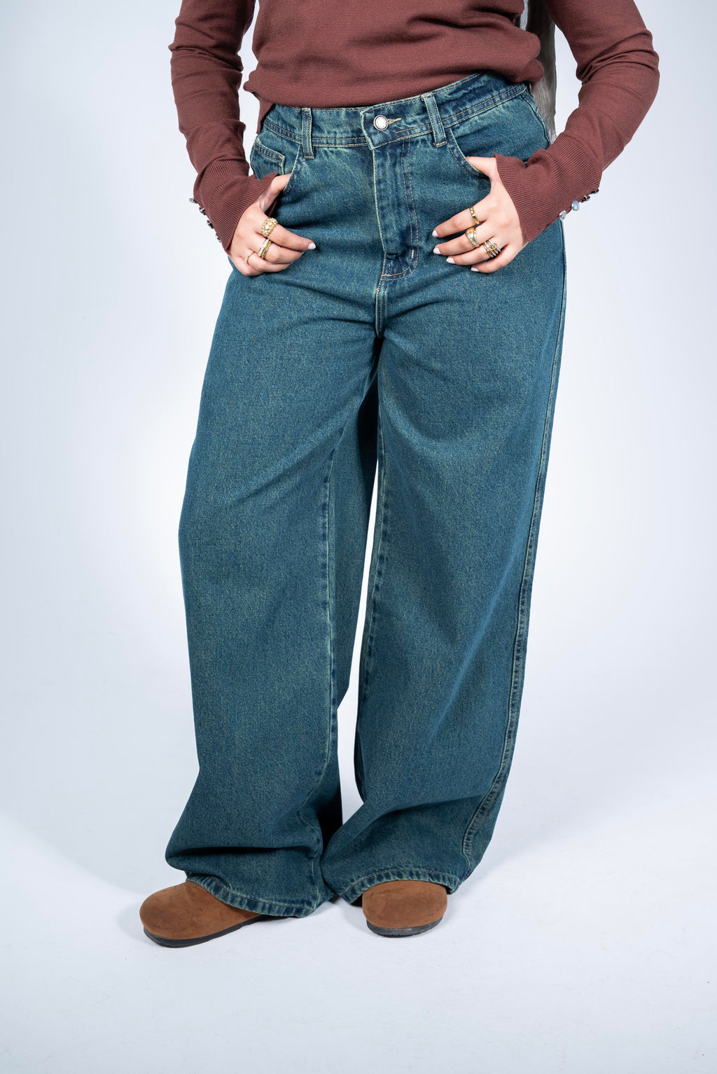 Wide lone denim - Dark Blue