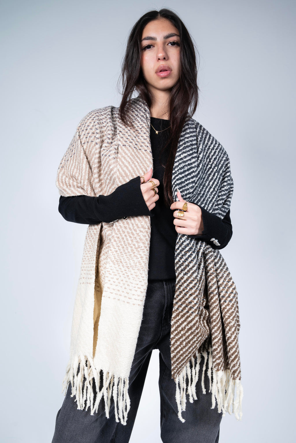 شال طويل مطبوع