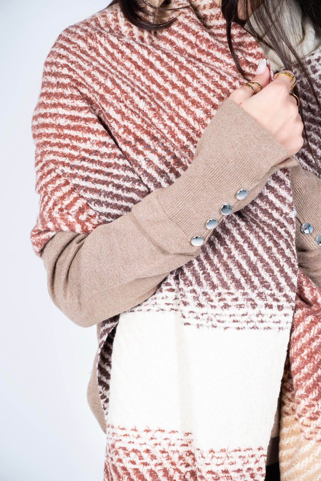 Scarf long printed - Pink