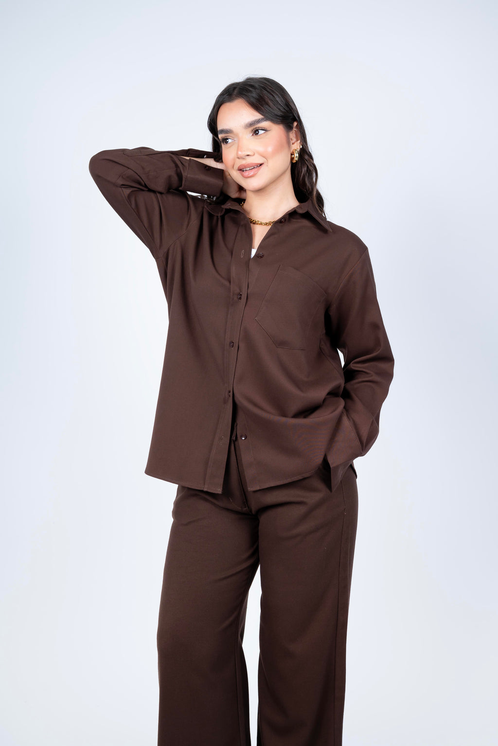 Pleated flow trousers - Black