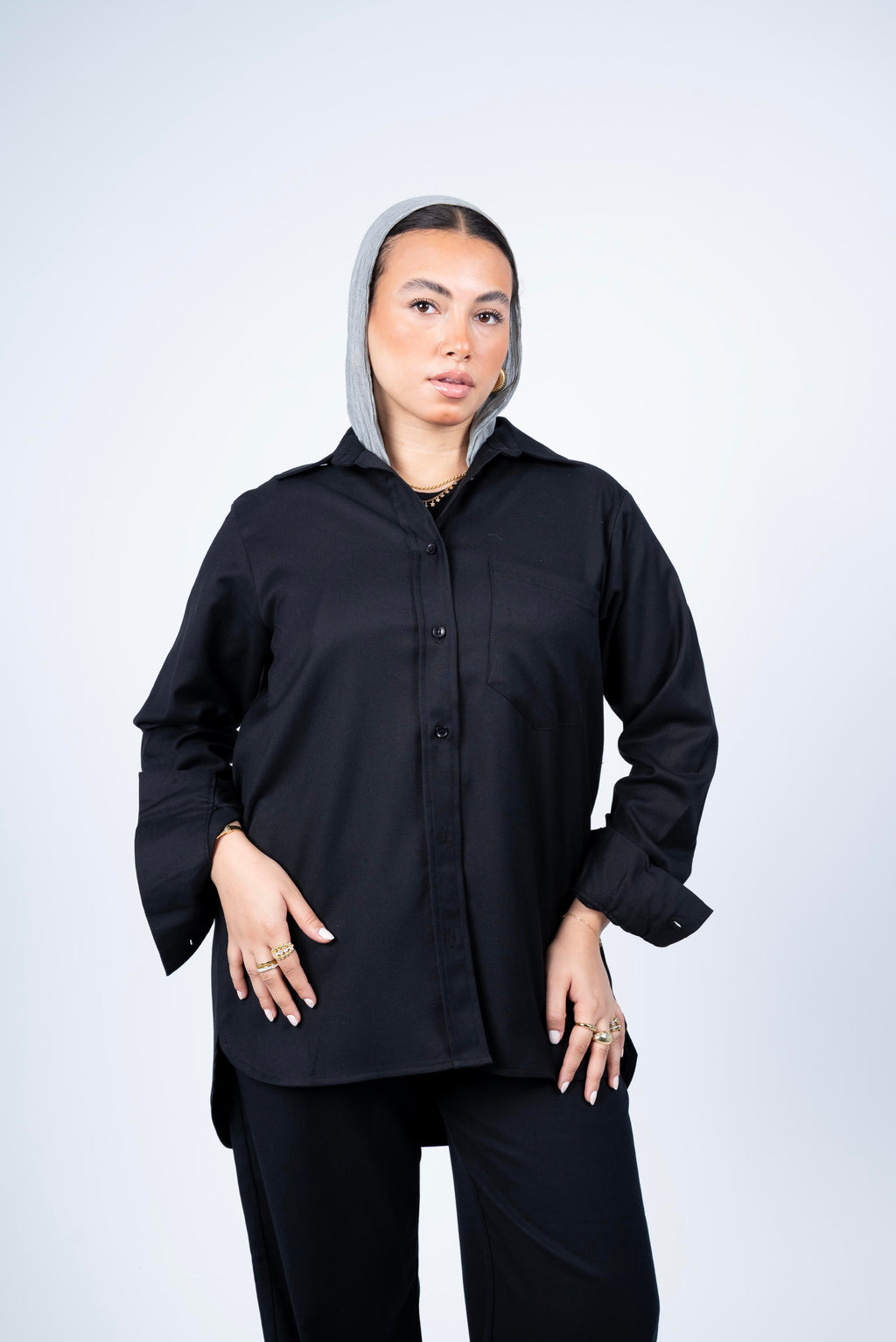 Oversized flow shirt - Black