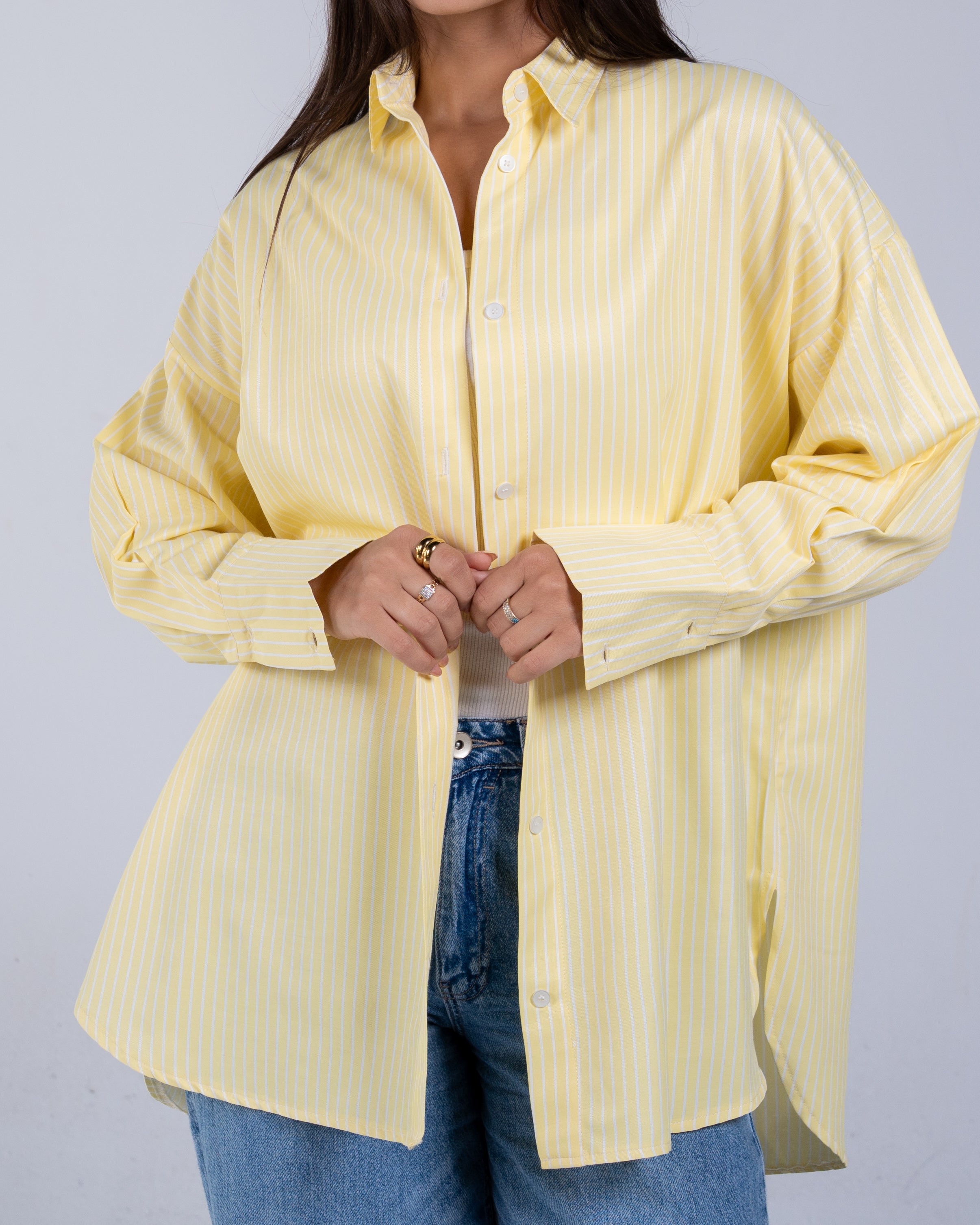Oversized striped shirt